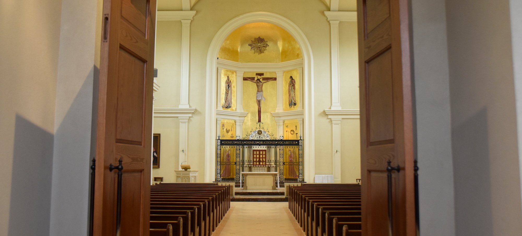 A view of the interior of Holy Family Parish